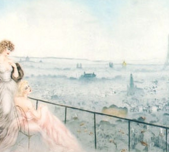 ルイ・イカールの絵画作品　タイトルは、モンマルトルの風景